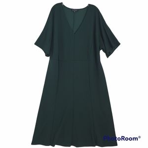 Eloquii Green A Line Dress in 26